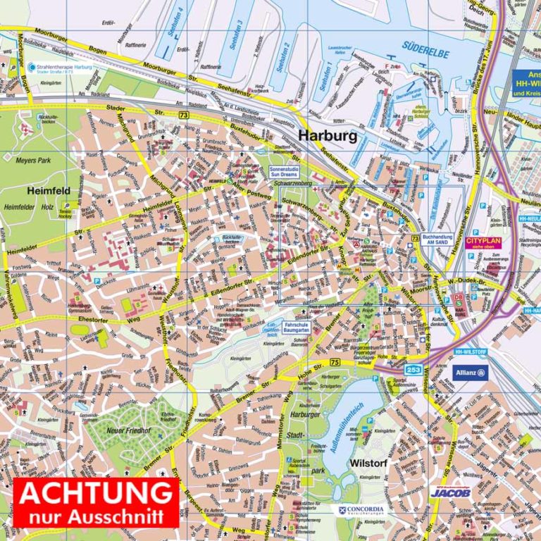 Hamburg-Harburg 1:20.500 Und Wilhelmsburg 1:24.000 Mit Finkenwerder ...