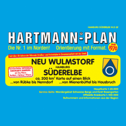 Neu Wulmstorf und Hamburg-Süderelbe, als Straßenkarte in 1:25.000
