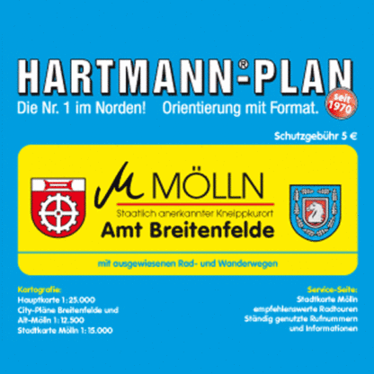 Mölln und Amt Breitenfelde, 1 : 25.000, als Stadtplan