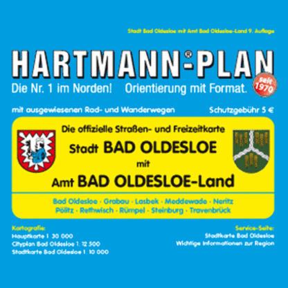 Bad Oldesloe und Bad Oldesloe-Land 1 : 30.000 Stadtplan und Amtsplan
