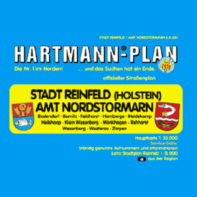 Reinfeld (Holstein) mit Amt Nordstormarn, als Amtsplan in 1:30.000