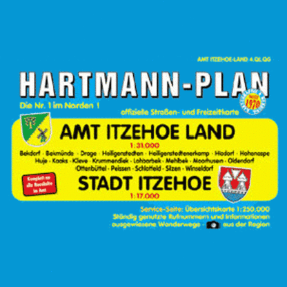 Itzehoe Amt und Stadt, als Straßenkarte in 1:30.000