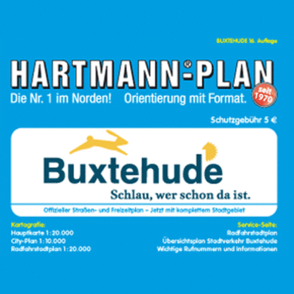Buxtehude, 1: 20.000 Stadtplan mit kpl. Stadtgebiet