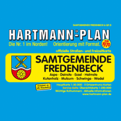 Fredenbeck Samtgemeinde, als Straßenkarte in 1:30.000