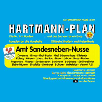 Sandesneben-Nusse Amt, als Amtsplan in 1:30.000