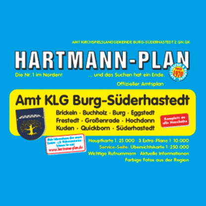 Burg-Süderhastedt Amt Kirchspielslandgemeinde, als Amtsplan in 1:25.000