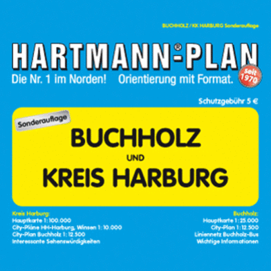 Sonderauflage Buchholz 1:25.000 + Kreis Harburg 1:100.000, Stadtplan und Kreiskarte